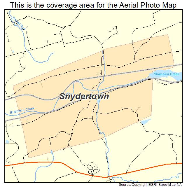 Snydertown, PA location map 