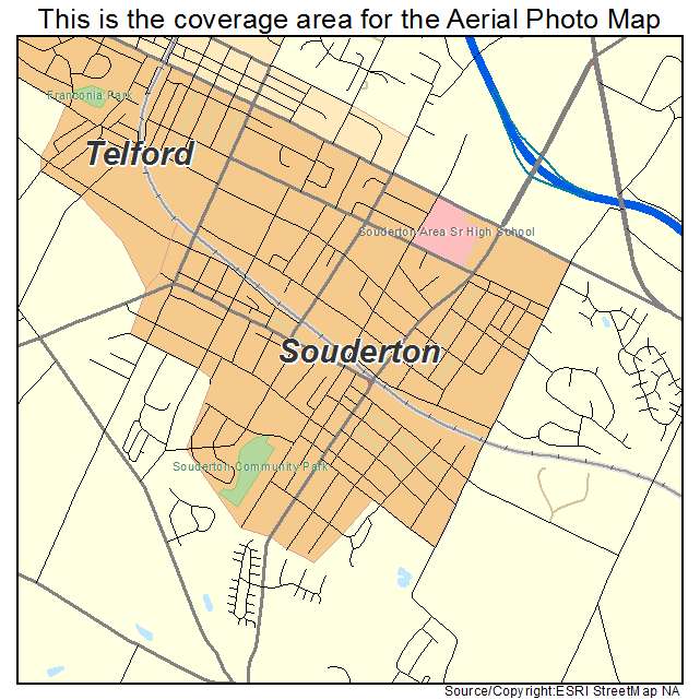 Souderton, PA location map 