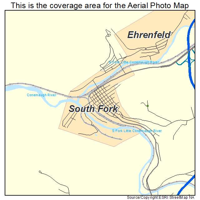 South Fork, PA location map 