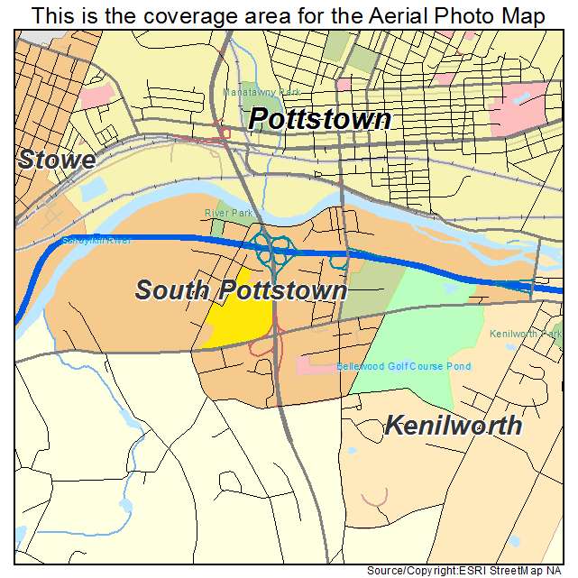 South Pottstown, PA location map 