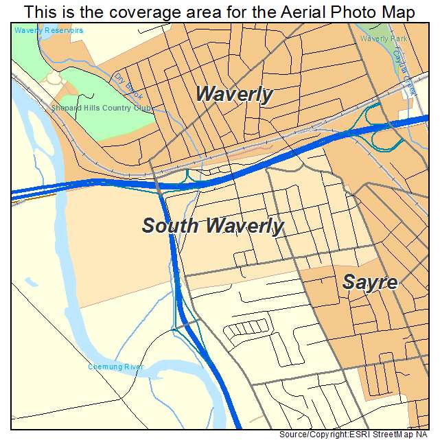 South Waverly, PA location map 