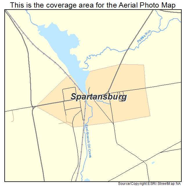 Spartansburg, PA location map 