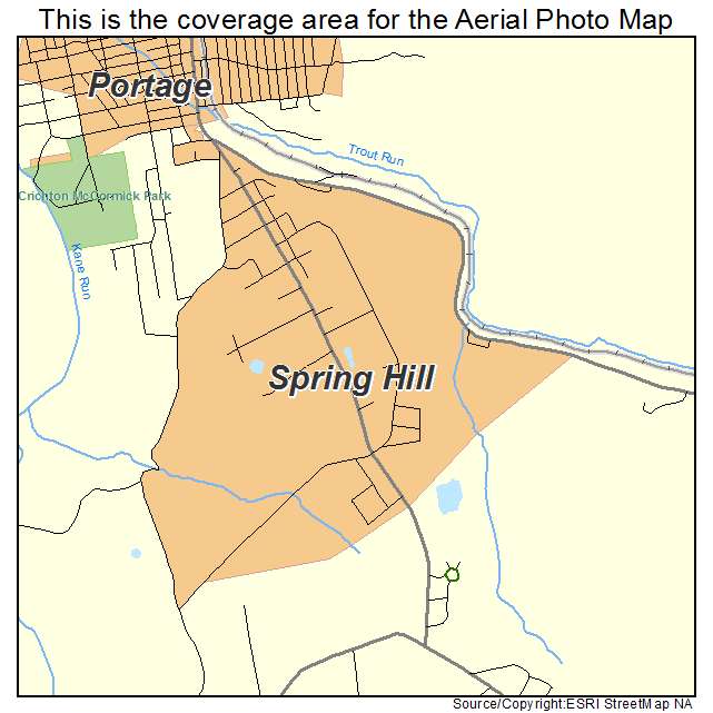 Spring Hill, PA location map 