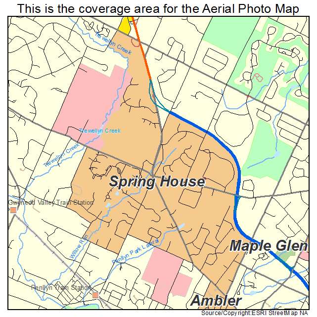 Spring House, PA location map 