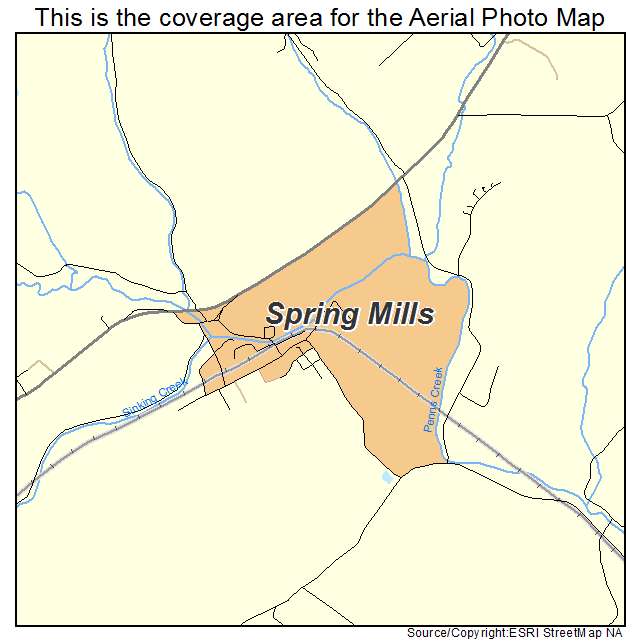 Spring Mills, PA location map 