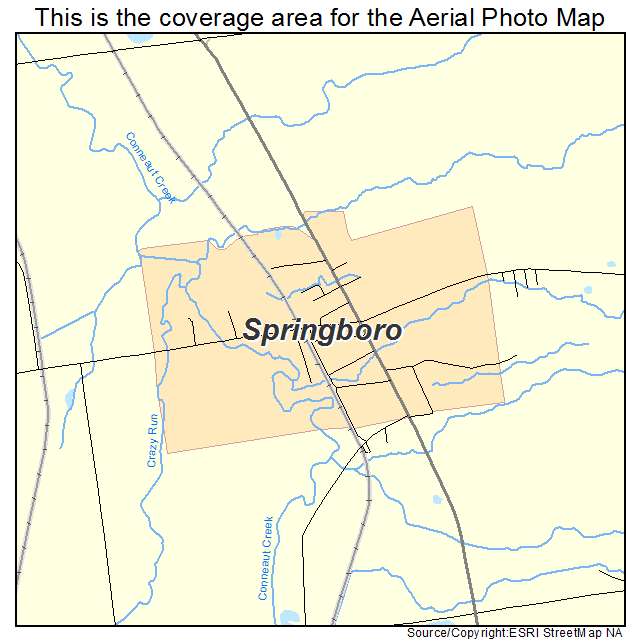 Springboro, PA location map 