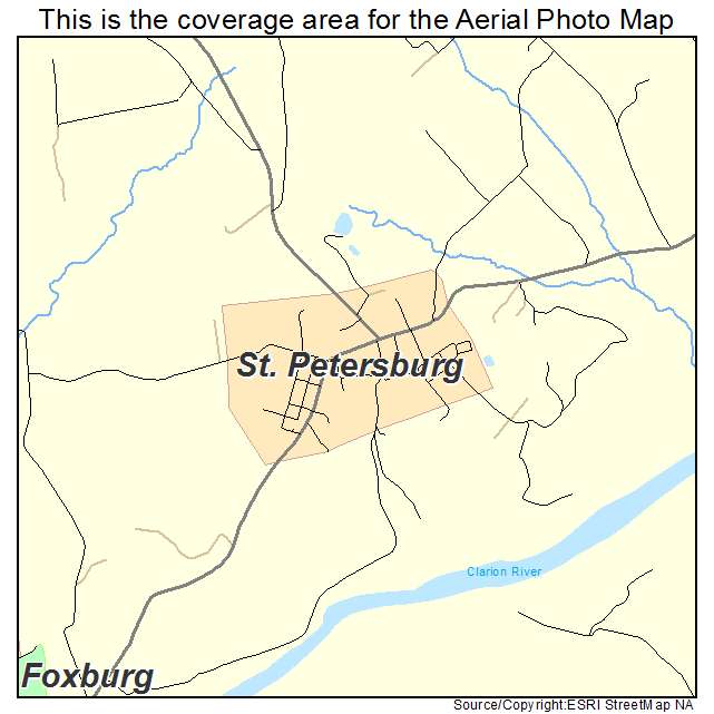 St Petersburg, PA location map 