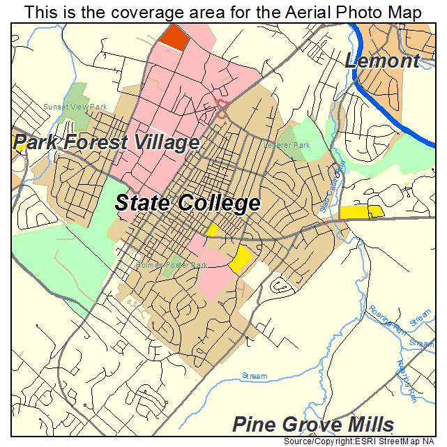 State College, PA location map 
