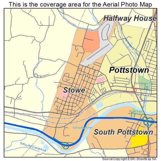 Stowe, PA location map 