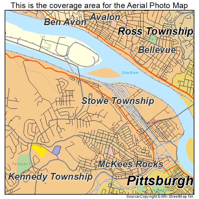 Stowe Township, PA location map 