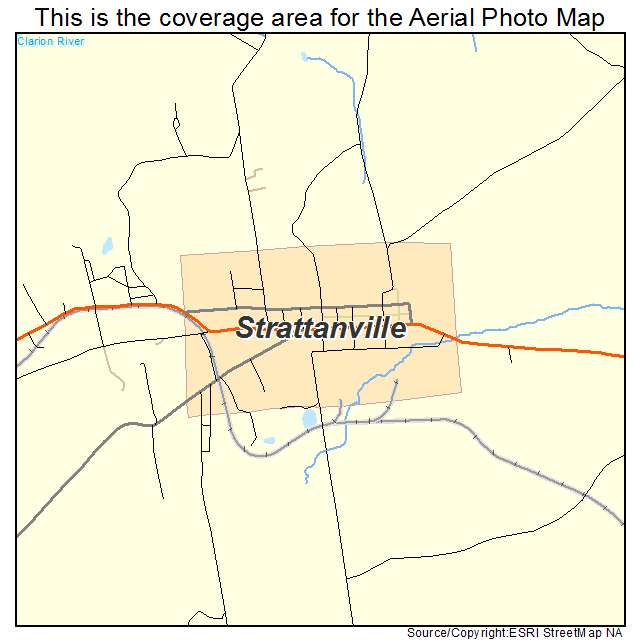 Strattanville, PA location map 