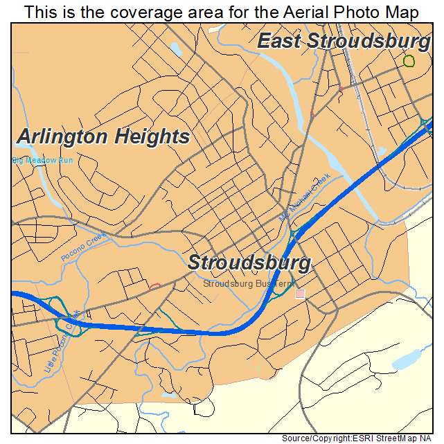 Stroudsburg, PA location map 