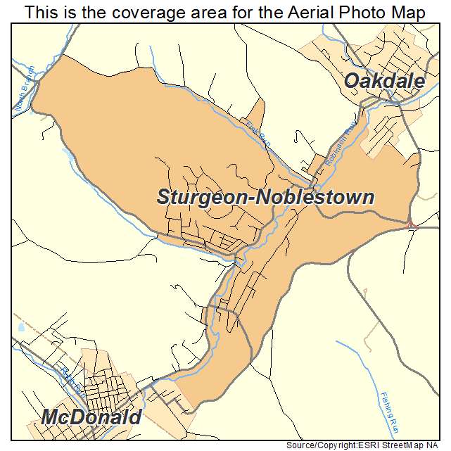 Sturgeon Noblestown, PA location map 