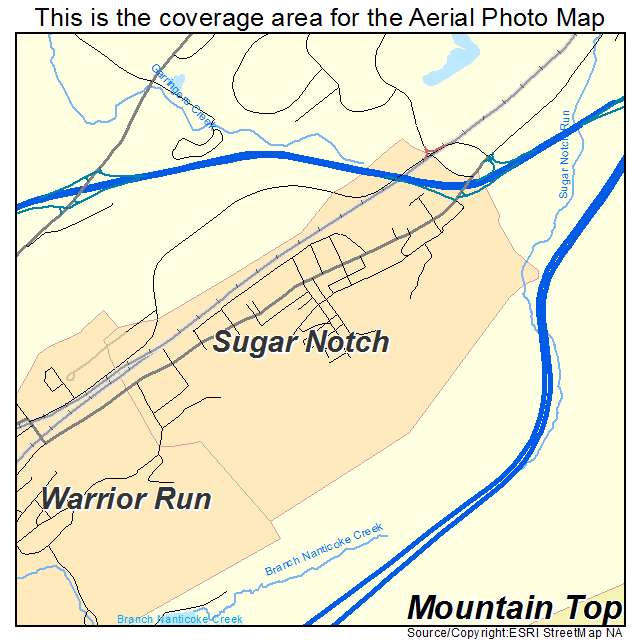 Sugar Notch, PA location map 