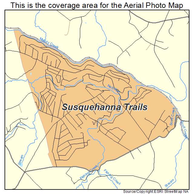 Susquehanna Trails, PA location map 