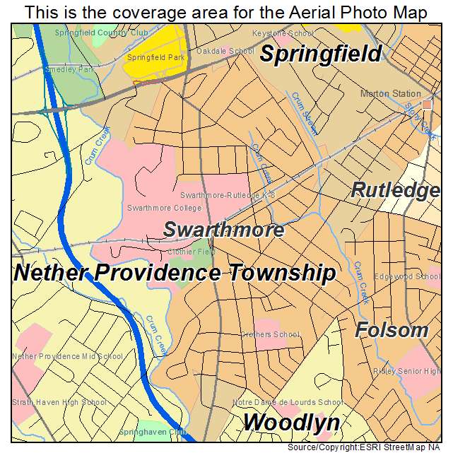 Swarthmore, PA location map 