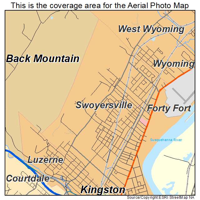 Swoyersville, PA location map 