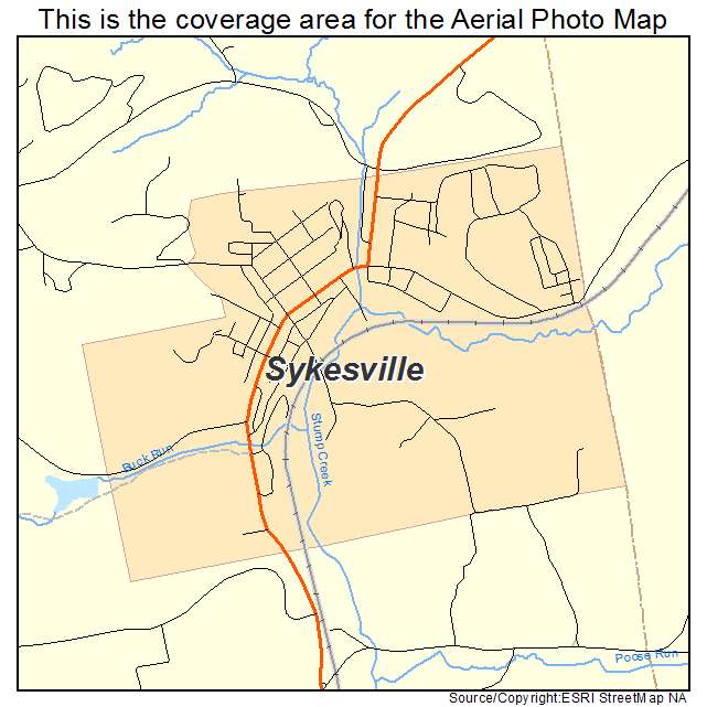 Sykesville, PA location map 
