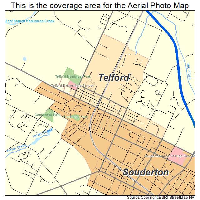 Telford, PA location map 