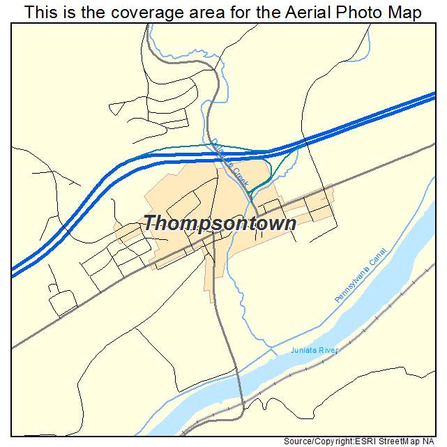 Thompsontown, PA location map 