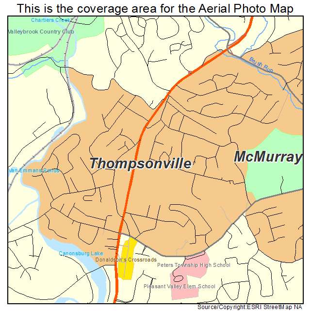 Thompsonville, PA location map 