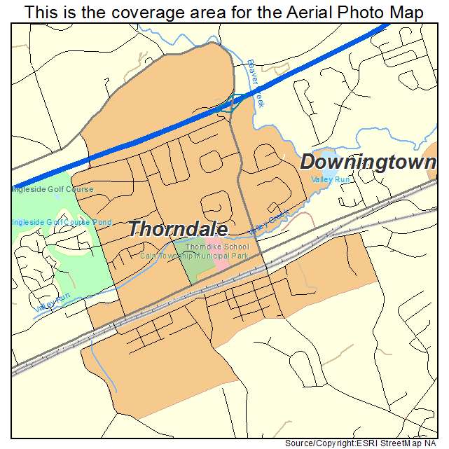 Thorndale, PA location map 