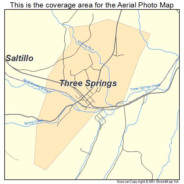 Three Springs, PA location map 