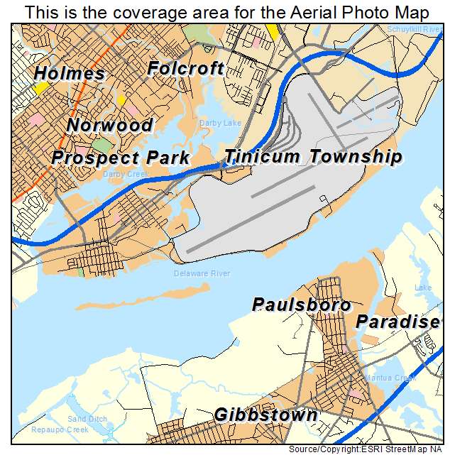 Tinicum Township, PA location map 