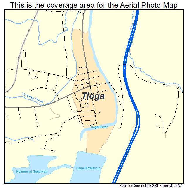 Tioga, PA location map 