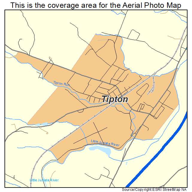 Tipton, PA location map 