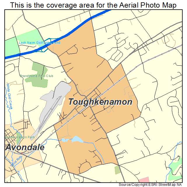 Toughkenamon, PA location map 