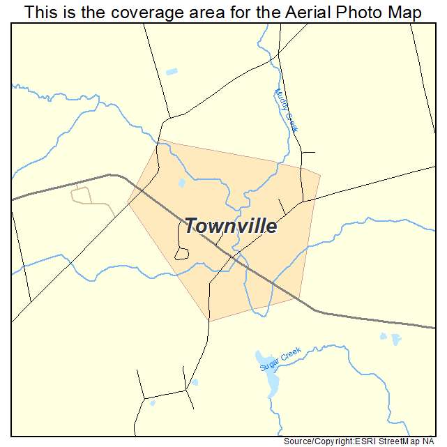 Townville, PA location map 