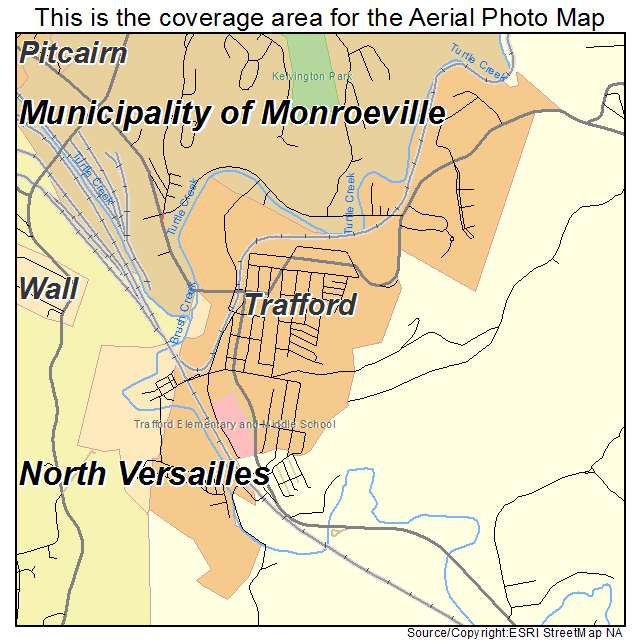 Aerial Photography Map of Trafford, PA Pennsylvania