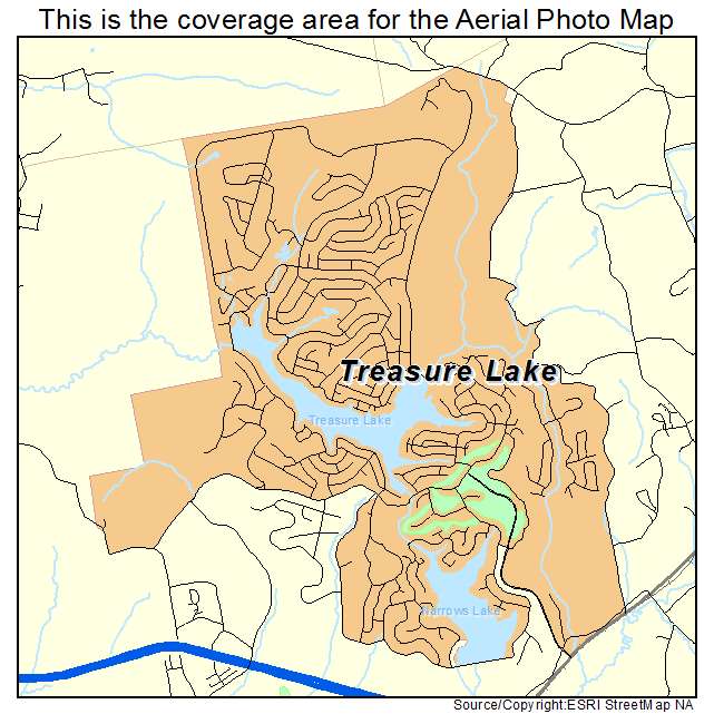 Treasure Lake, PA location map 