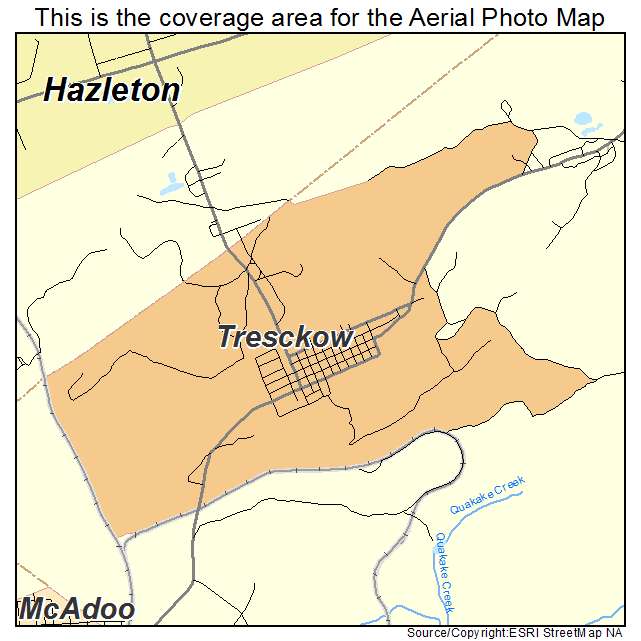 Tresckow, PA location map 