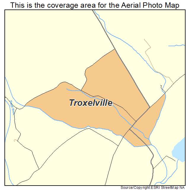 Troxelville, PA location map 