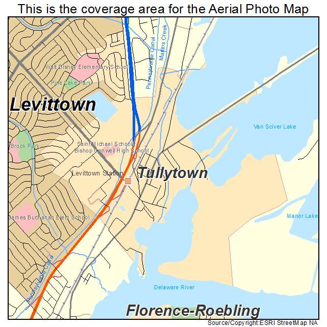 Tullytown, PA location map 