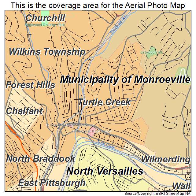 Turtle Creek, PA location map 
