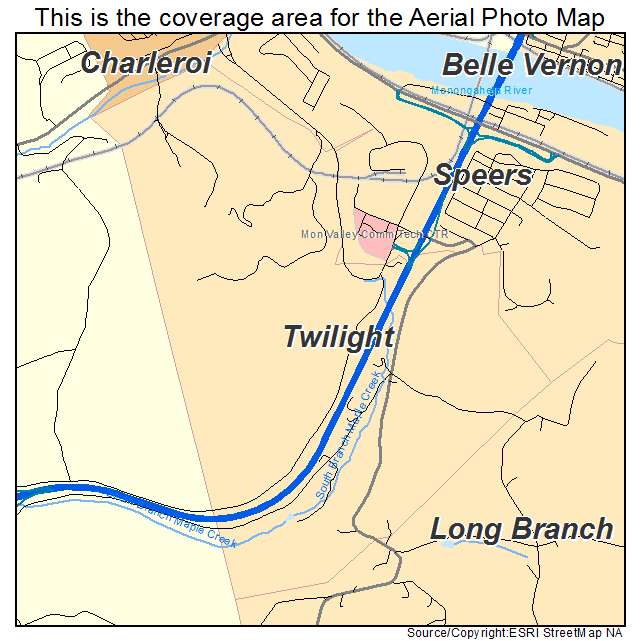 Twilight, PA location map 