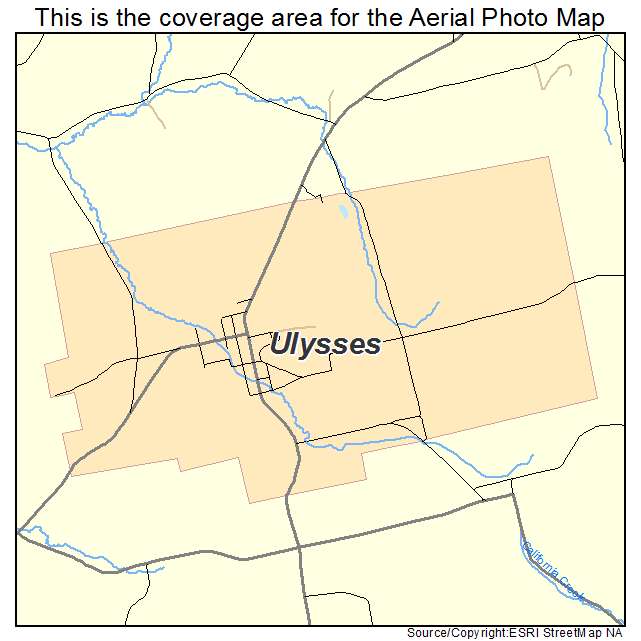 Ulysses, PA location map 