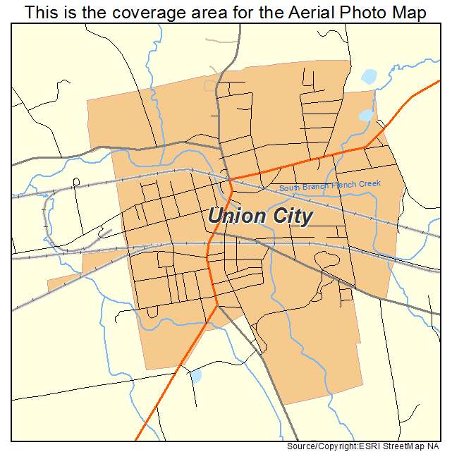 Union City, PA location map 