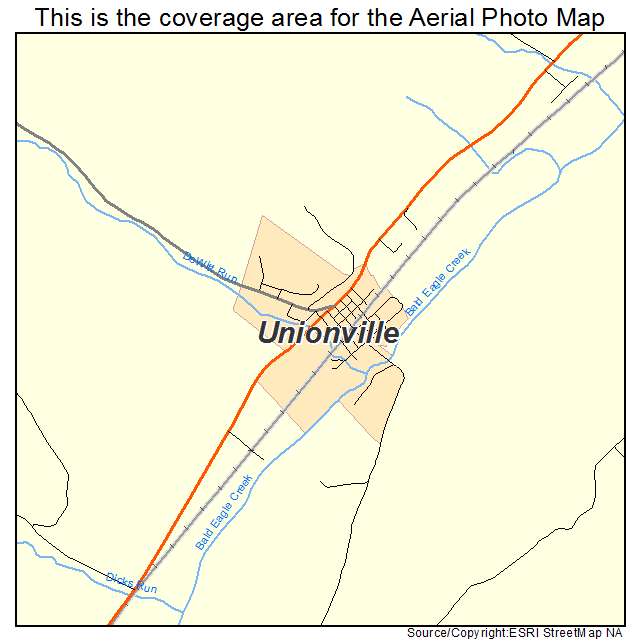 Unionville, PA location map 