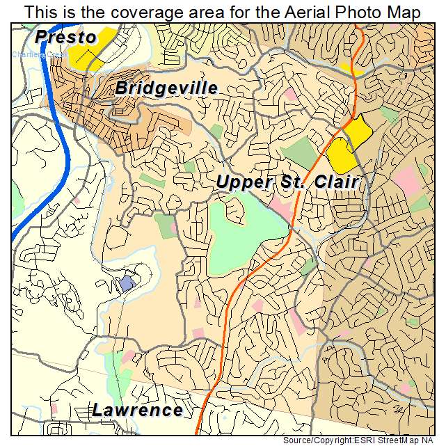 Upper St Clair, PA location map 