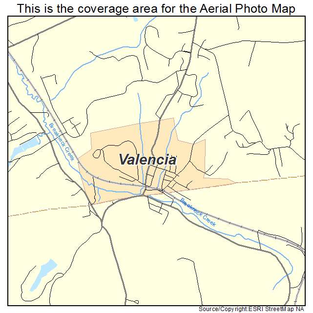 Valencia, PA location map 