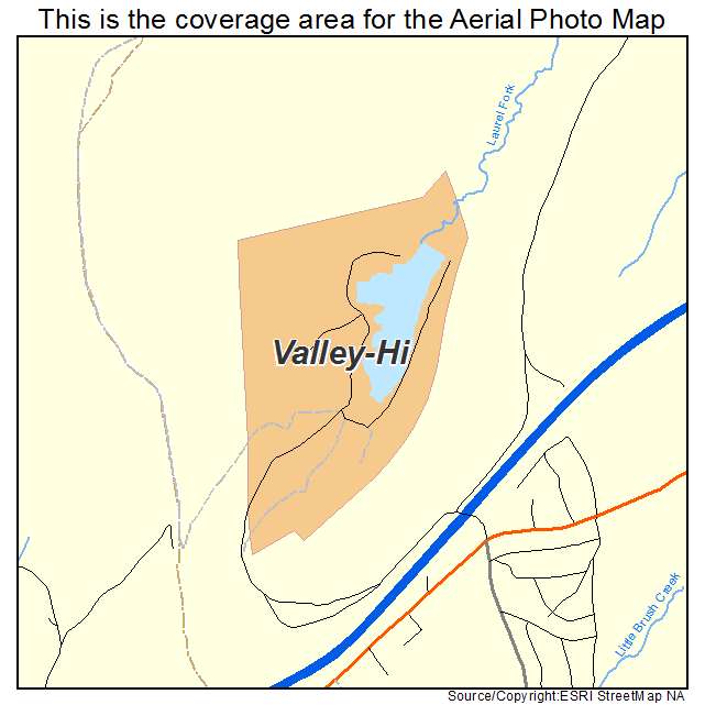 Valley Hi, PA location map 