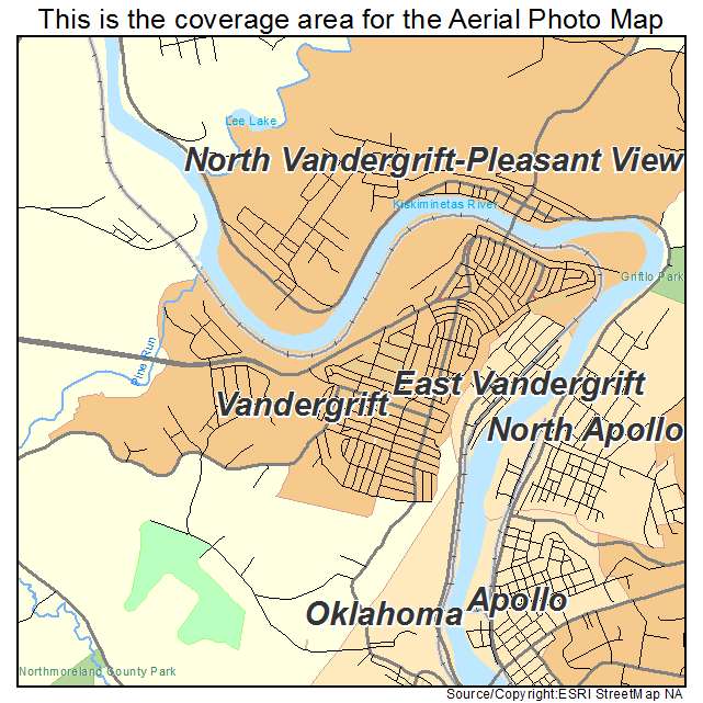 Vandergrift, PA location map 