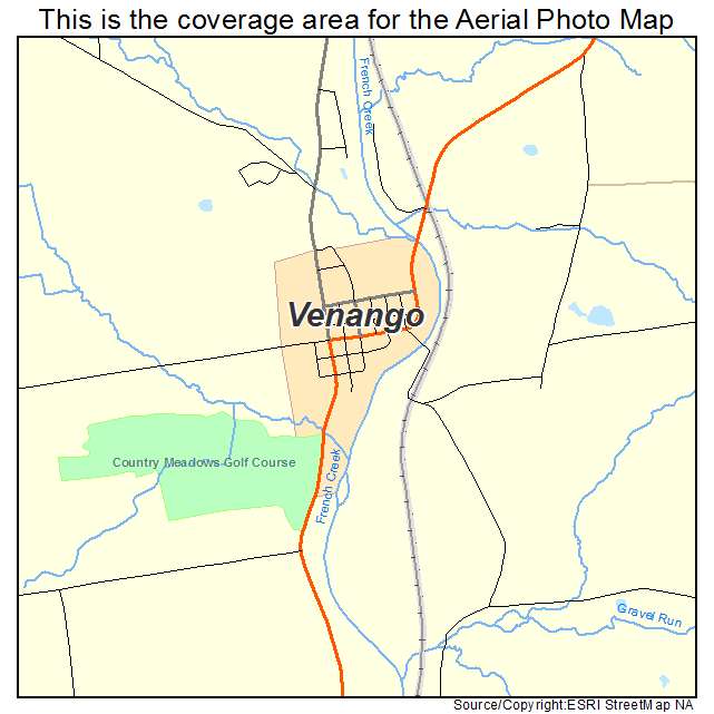 Venango, PA location map 
