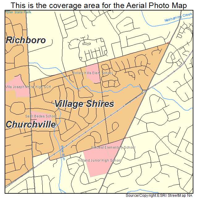 Village Shires, PA location map 