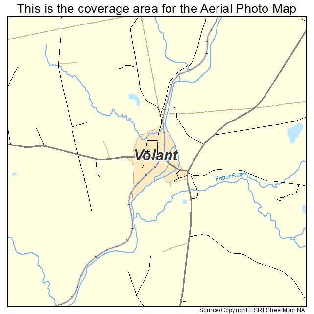 Volant, PA location map 