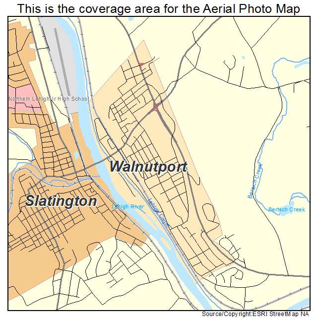 Walnutport, PA location map 